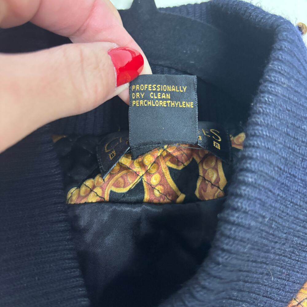 Vintage Classiques Silk Quilted Puffer Jacket Gold Button Hong Kong S - Picture 6 of 9